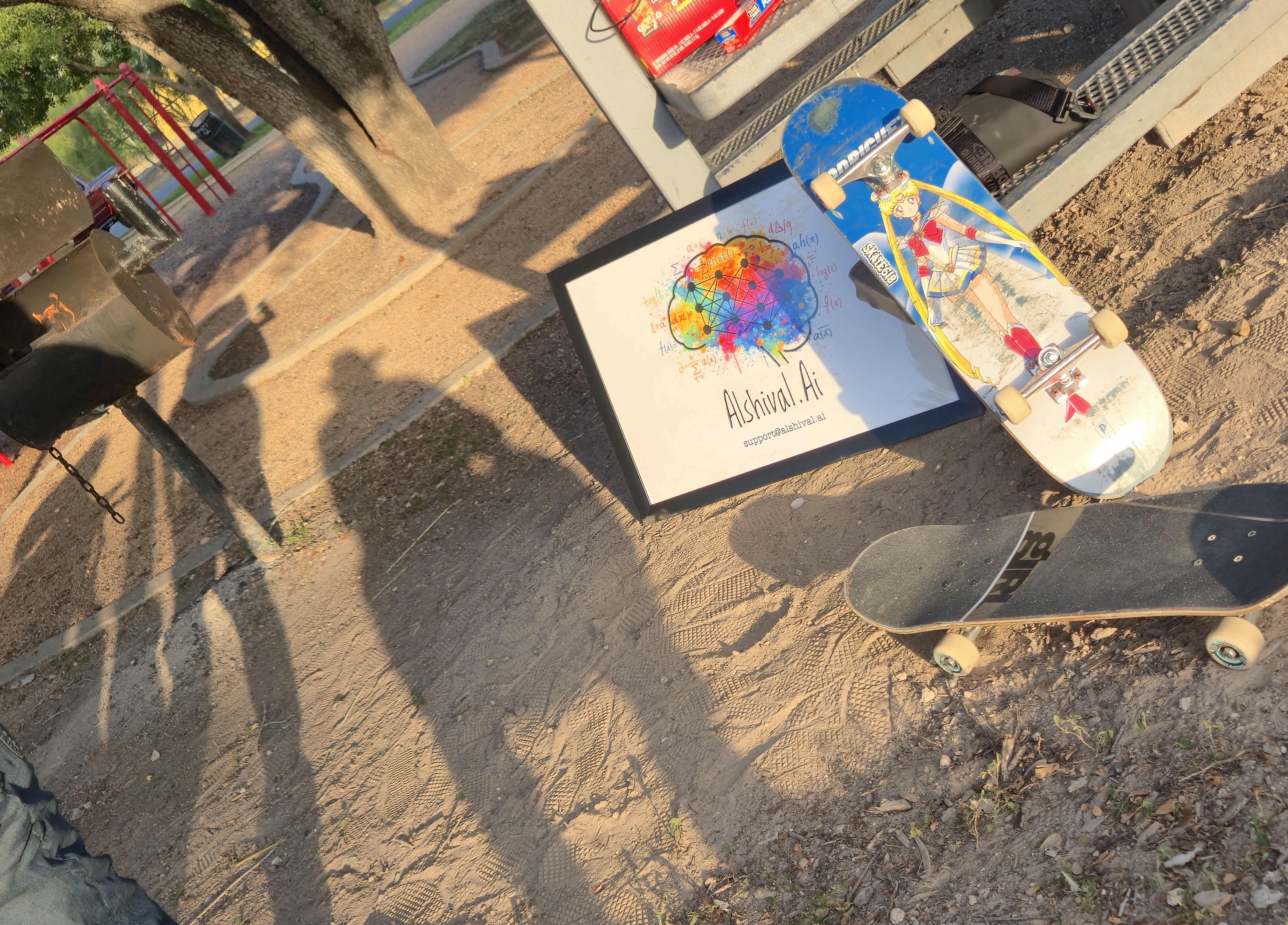 Skaters gathering for the BBQ at Victor Garcia Municipal Park